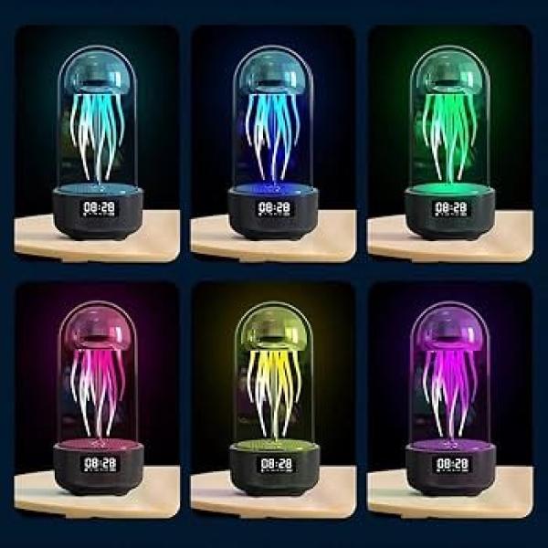 قنديل البحر تصميم باس المتكلم البلاستيك الصغيرة المبهرة أضواء RGB سمّاعات بلوتوث