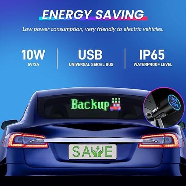 شاشة عرض LED مرنة وقابلة للبرمجة للسيارات