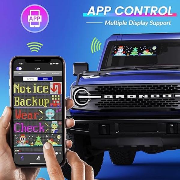 شاشة عرض LED مرنة وقابلة للبرمجة للسيارات