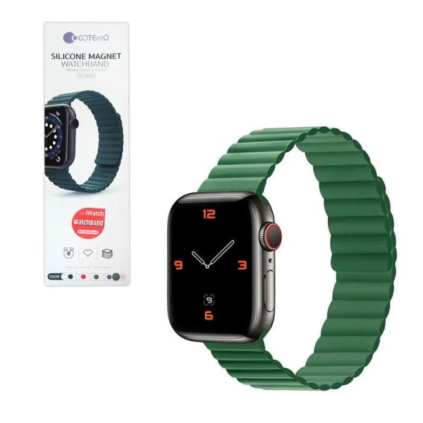 Apple Watch 42mm/44mm/45mm COTEetCI, W63, 21007-RD, Silicone Magnet Watchband