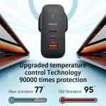 Mcdodo 65W GaN Fast Charger Dual Type C & USB with 60W Cable - Black
