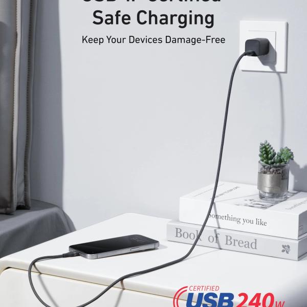 Anker USB-C to USB-C Cable (240W, Upcycled-Braided)