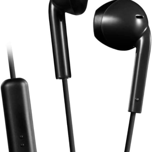 JVC In-Ear Earbuds Compact & Comfort with 1 Button Remote Control, Sweat Resistant (IPX2), 1.0 m Cable - Black