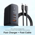 Mcdodo 65W GaN Fast Charger Dual Type C & USB with 60W Cable - Black