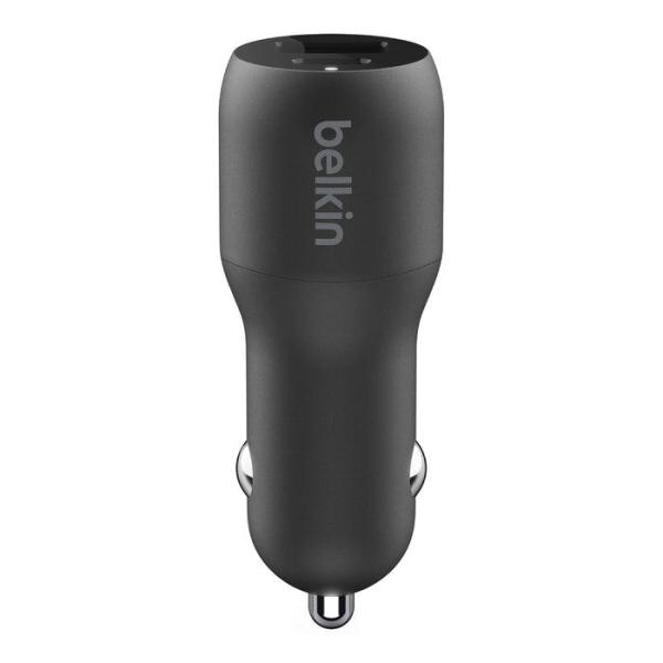 Belkin 32W PD Dual Car Charger USB C & USB A - Black
