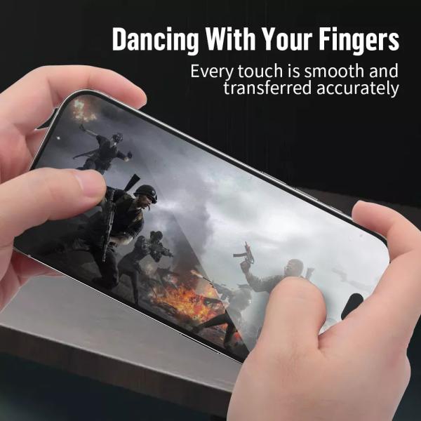 Blueo Anti Static HD Tempered Glass for series iPhone - Black