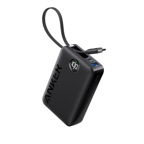 ANKER 20,000mAh Power Bank Built in USB C & Fast Charging - Black & White