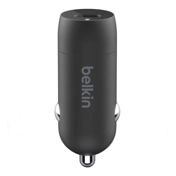 Belkin 20W PD Car Charger with Lightning to USB C Cable - Black