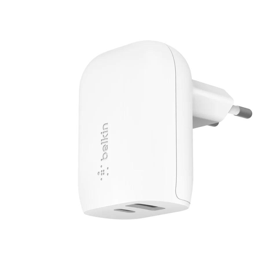 Belkin 37W Dual USB PD Wall Charger Fast & Safe Charging - White