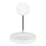 Belkin Boost Charge Pro 2 in 1 Wireless Charger Stand - White