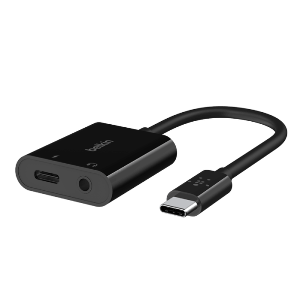 Belkin RockStar™ Audio & USB C Charge Adapter 60W Fast Charge - Black