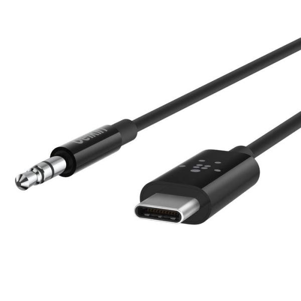 Belkin USB C to 3.5mm Audio Cable Simple Quality Sound - Black