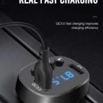 XO transmiter FM BCC03 Bluetooth MP3 car charger 18W black