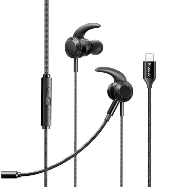 Mcdodo Digital Gaming Earphones Lightning Superior Sound - Black