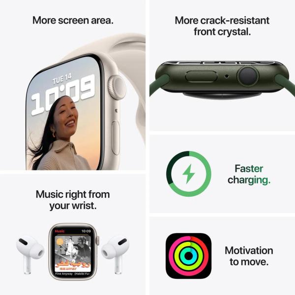 Apple Watch S7 GPS 45mm Sport Band