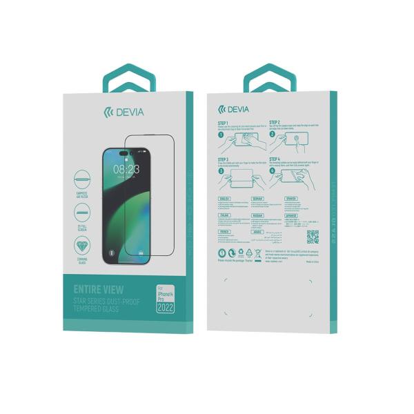 Devia Star Series Full Screen Entire View Tempered Glass For iPhone 14